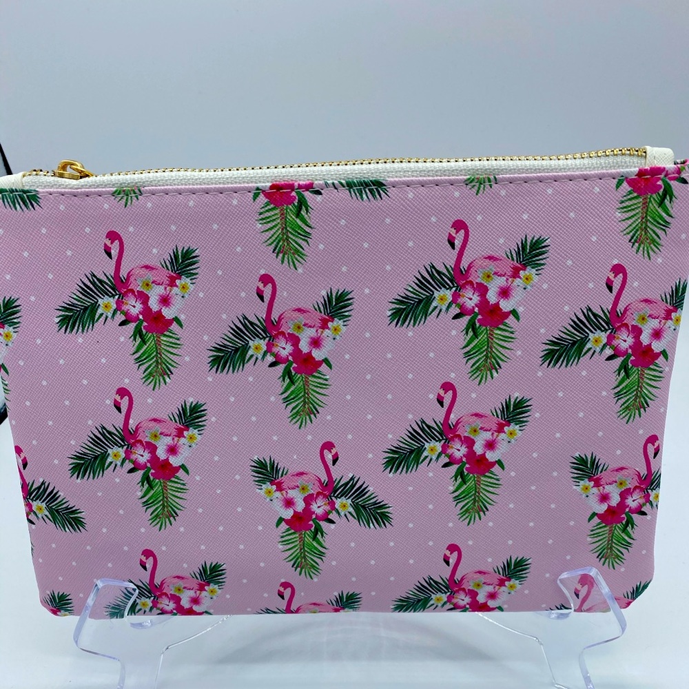 Large Pink Flamingo Makeup Pouch